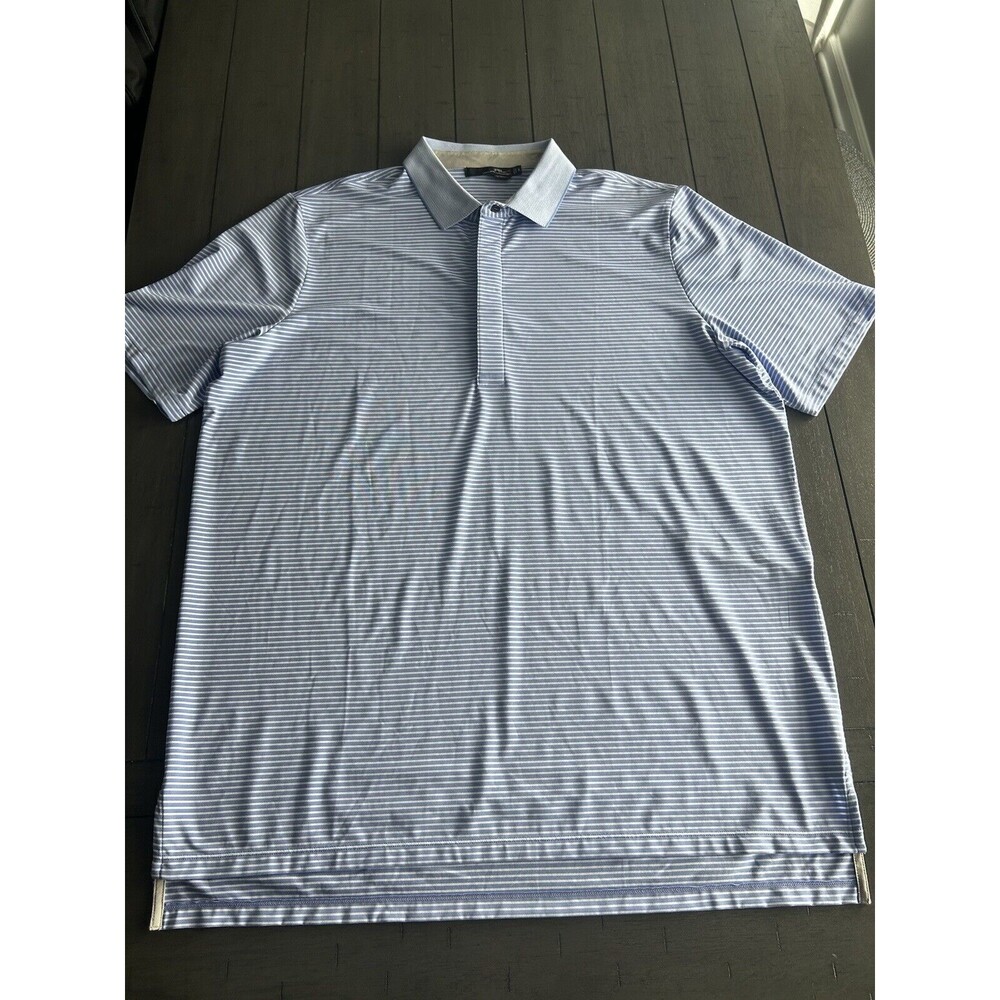 Ralph Lauren Men's RLX White Striped Polo Golf Shirt Size XL